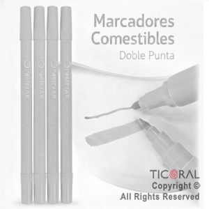 MARCADOR COMESTIBLE GRIS PASTEL X 4